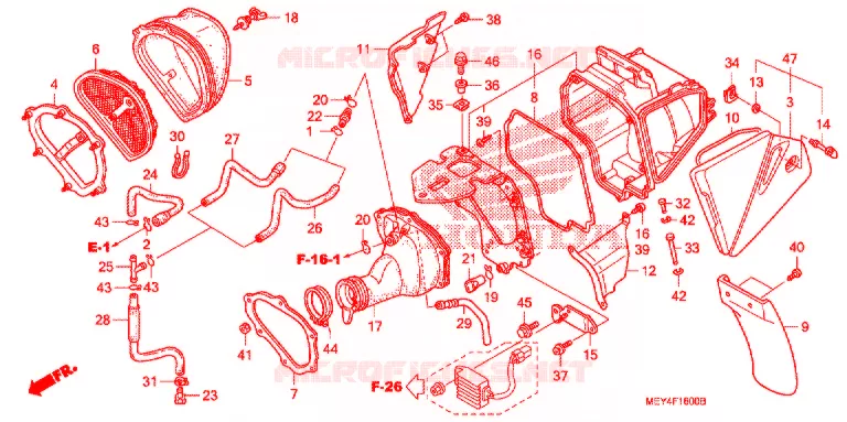 FILTRE A AIR Honda MOTO 450 CRF 2007  CRF450X7