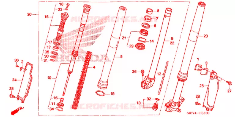 FOURCHE Honda MOTO 450 CRF 2007  CRF450X7