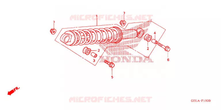 AMORTISSEUR ARRIERE Honda MOTO 50 CRF 2007  CRF50F7