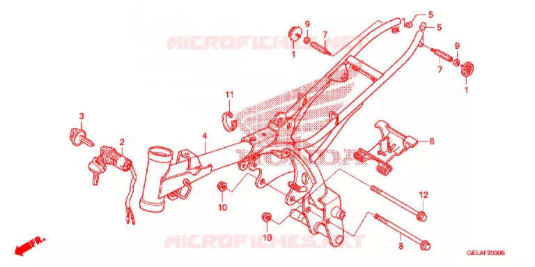 CADRE Honda MOTO 50 CRF 2007  CRF50F7