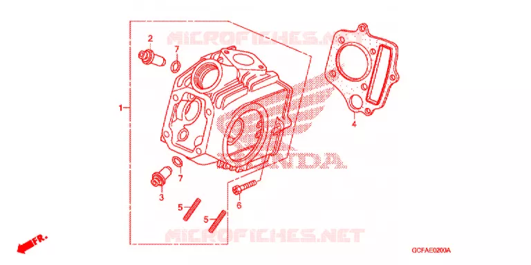 CULASSE Honda MOTO 70 CRF 2007  CRF70F7