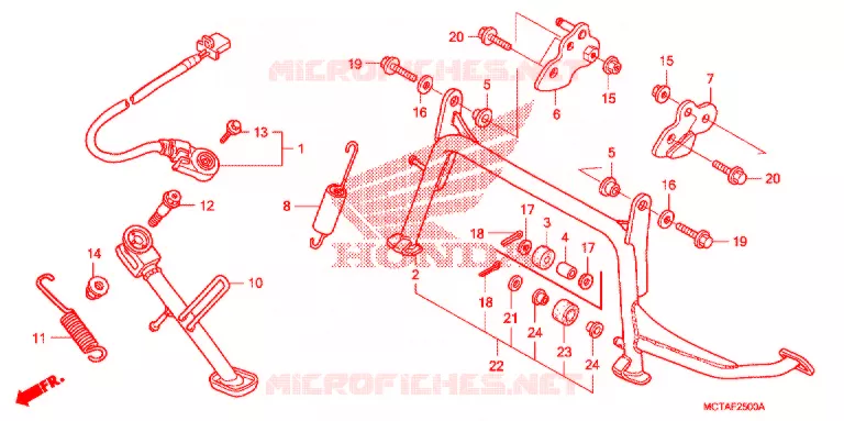 BEQUILLE Honda MOTO 70 CRF 2007  CRF70F7