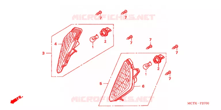 CLIGNOTANT (FJS400A/D/FJS600A/D5-8) Honda SCOOTER 600 SILVERWING 2007  FJS600D7