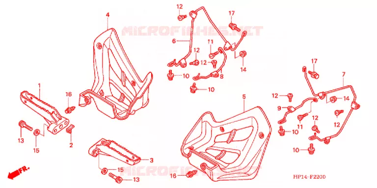 REPOSE PIED Honda ATV 450 FOURTRAX 2007  TRX450ER7