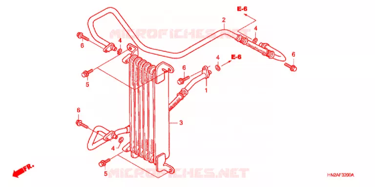 RADIATEUR D'HUILE Honda ATV 500 FOURTRAX 2007  TRX500FGA7