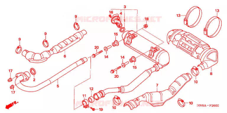 SILENCIEUX D'ECHAPPEMENT Honda ATV 680 FOURTRAX 2007  TRX680FGA7