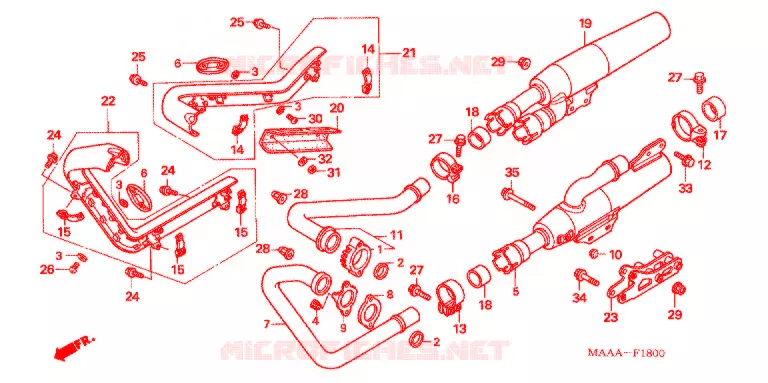 SILENCIEUX D'ECHAPPEMENT Honda MOTO 1100 SHADOW 2007  VT1100C7