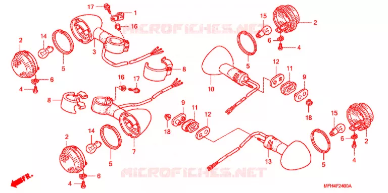 CLIGNOTANT Honda MOTO 600 SHADOW 2007  VT600C7