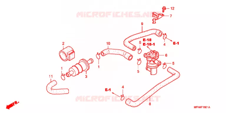 COMMANDE INJECTION D'AIR SOUPAPE Honda MOTO 600 SHADOW 2007  VT600C7