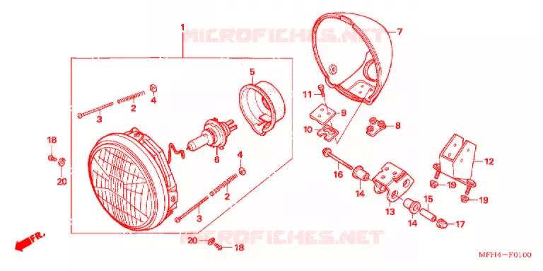 PHARE Honda MOTO 600 SHADOW 2007  VT600C7