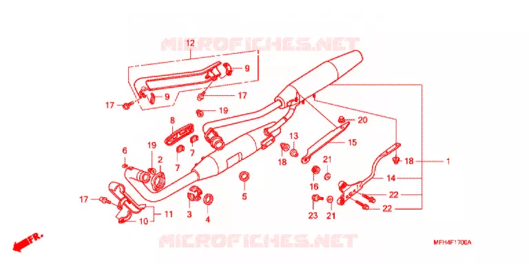 SILENCIEUX D'ECHAPPEMENT Honda MOTO 600 SHADOW 2007  VT600C7