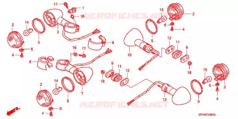 CLIGNOTANT Honda MOTO 600 SHADOW 2007  VT600CD7