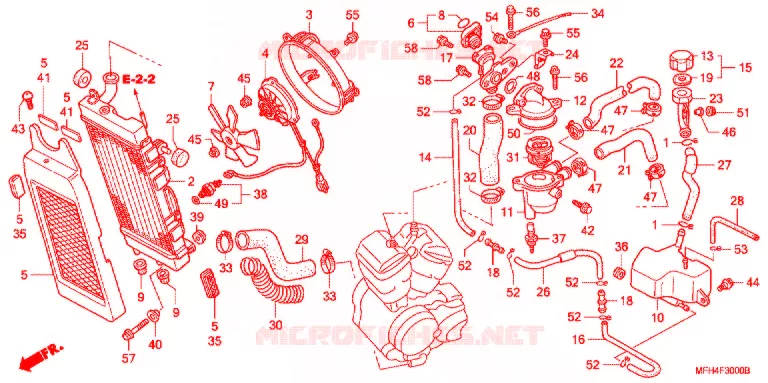 RADIATEUR Honda MOTO 600 SHADOW 2007  VT600CD7