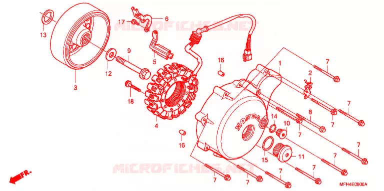 ALTERNATEUR Honda MOTO 600 SHADOW 2007  VT600CD7