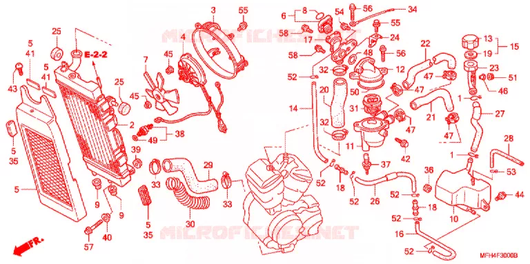 RADIATEUR Honda MOTO 600 SHADOW 2007  VT600CD7