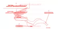 AUTOCOLLANTS pour Honda SHADOW VT 750 SPIRIT 2007