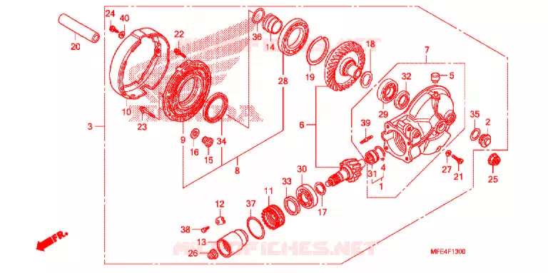 COUPLE CONIQUE Honda MOTO 750 SHADOW 2007  VT750C27