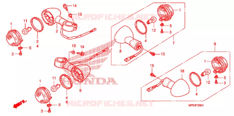 CLIGNOTANT Honda MOTO 750 SHADOW 2007  VT750C2F7