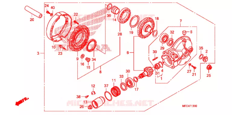 COUPLE CONIQUE Honda MOTO 750 SHADOW 2007  VT750C2F7