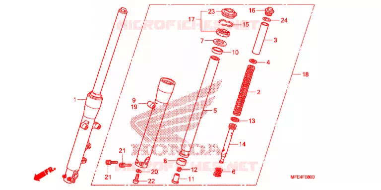 FOURCHE Honda MOTO 750 SHADOW 2007  VT750C2F7