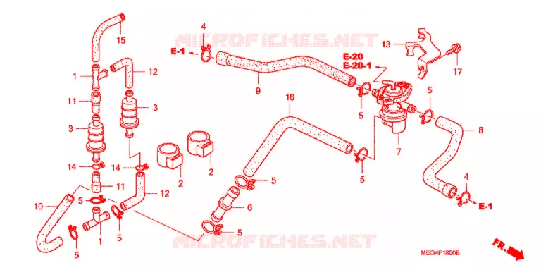 COMMANDE INJECTION D'AIR SOUPAPE Honda MOTO 750 SHADOW 2007  VT750C7