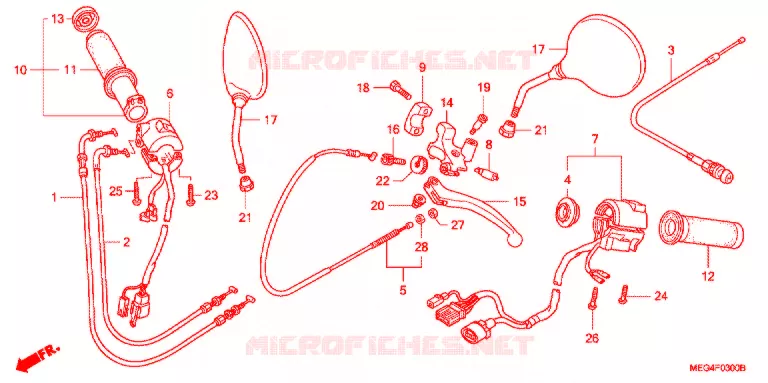 COMMODOS - POIGNEES Honda MOTO 750 SHADOW 2007  VT750CA7