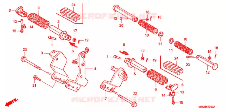 REPOSE PIED Honda MOTO 1300 VTX 2007  VTX1300C7