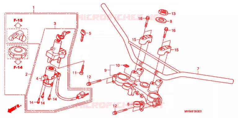 GUIDON Honda MOTO 650 XR 2007  XR650L7