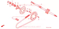 ARBRE DE ROUE ARRIERE   CHAINE SECONDAIRE pour Honda TRX 450 R SPORTRAX Electric Start BLACK 2008