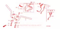GUIDON pour Honda TRX 450 R SPORTRAX Electric Start BLACK 2008