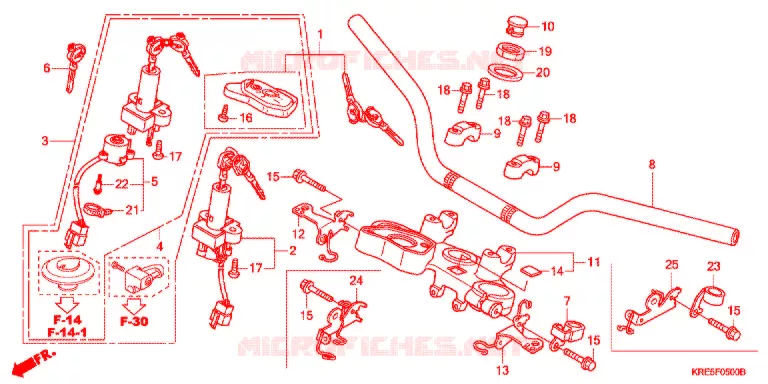 GUIDON - TE DE FOURCHE Honda MOTO 150 NX 2012  NXR150ESA