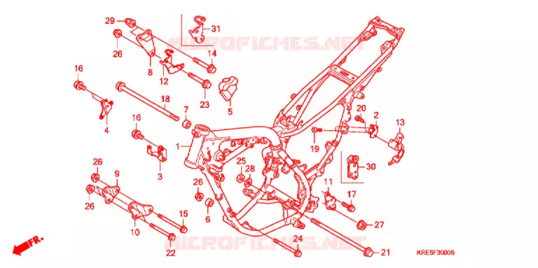 CADRE Honda MOTO 150 NX 2011  NXR150ESDB