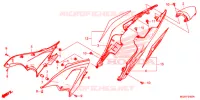 COUVERCLES LATERAUX   ARRIERES pour Honda CB 500 F ABS 2015