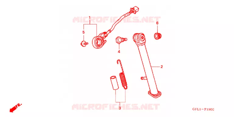 BEQUILLE Honda MOTO 50 MONKEY 2013  Z50JC_M