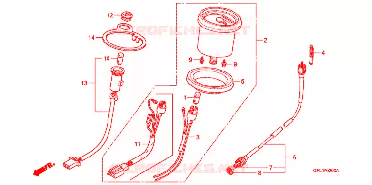COMPTEUR Honda MOTO 50 MONKEY 2007  Z50J7_M