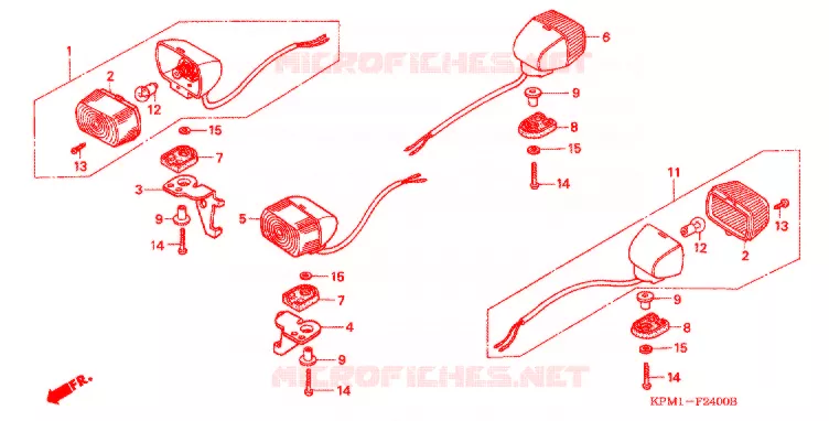 CLIGNOTANT Honda MOTO 223 FTR 2001  FTR2232