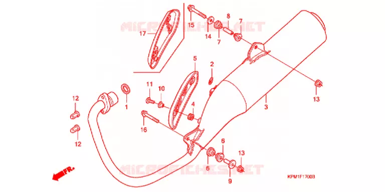 SILENCIEUX D'ECHAPPEMENT Honda MOTO 223 FTR 2002  FTR2232