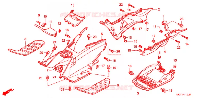 PLANCHER Honda SCOOTER 400 SILVERWING 2003  FJS400A3