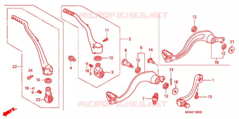 PEDALE - KICK Honda MOTO 450 CRF 2005  CRF450R5