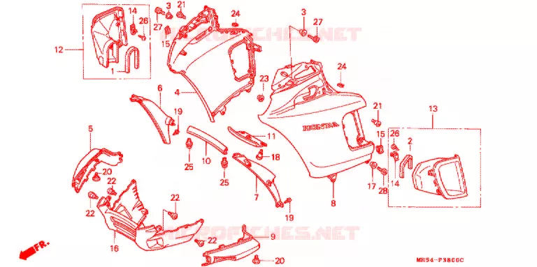 CARENAGE Honda MOTO 800 PC800 1996  PC800T