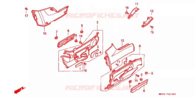 COUVERCLES LATERAUX Honda MOTO 800 PC800 1996  PC800T