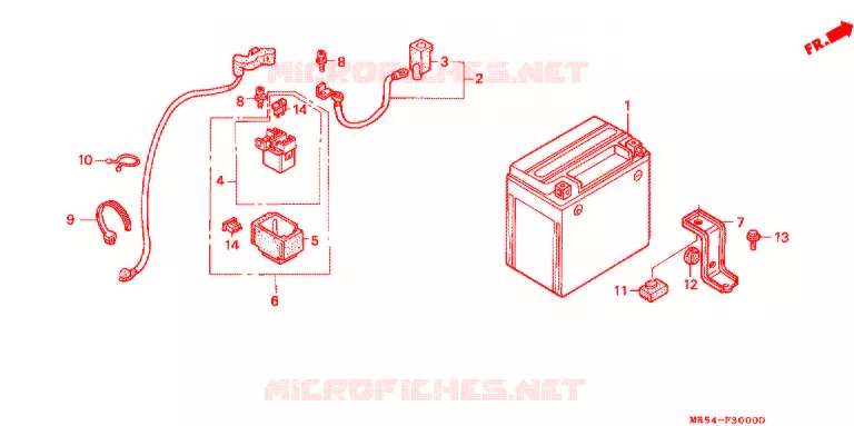 BATTERIE Honda MOTO 800 PC800 1996  PC800T