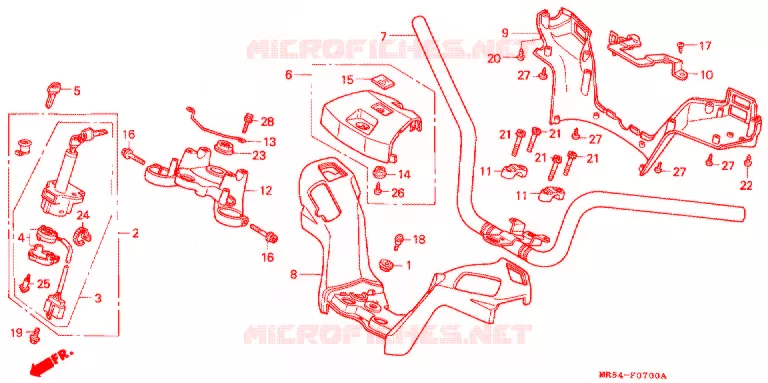 GUIDON Honda MOTO 800 PC800 1996  PC800T