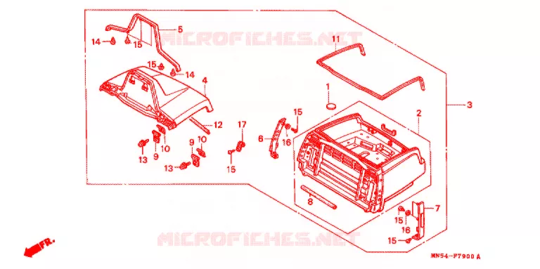 TOP CASE ('90) Honda MOTO 1500 GOLD-WING 1990  GL1500SEL