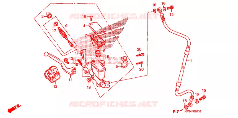 MAITRE CYLINDRE DE FREIN AVANT Honda MOTO 230 CRF 2006  CRF230F6