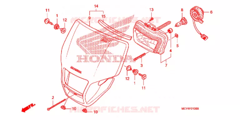 PHARE Honda MOTO 450 CRF 2006  CRF450X6