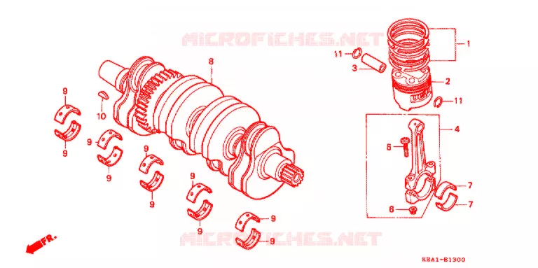 VILEBREQUIN - PISTON Honda MOTO 250 HORNET 2003  CB250F3