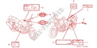 ETIQUETTE DE PRECAUTIONS (CB400SF/CB400) pour Honda CB 400 SUPER FOUR COLORED WHEELS 2001
