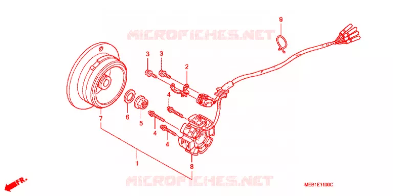 ALTERNATEUR Honda MOTO 450 CRF 2003  CRF450R3