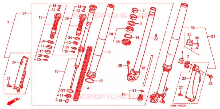FOURCHE Honda MOTO 450 CRF 2003  CRF450R3